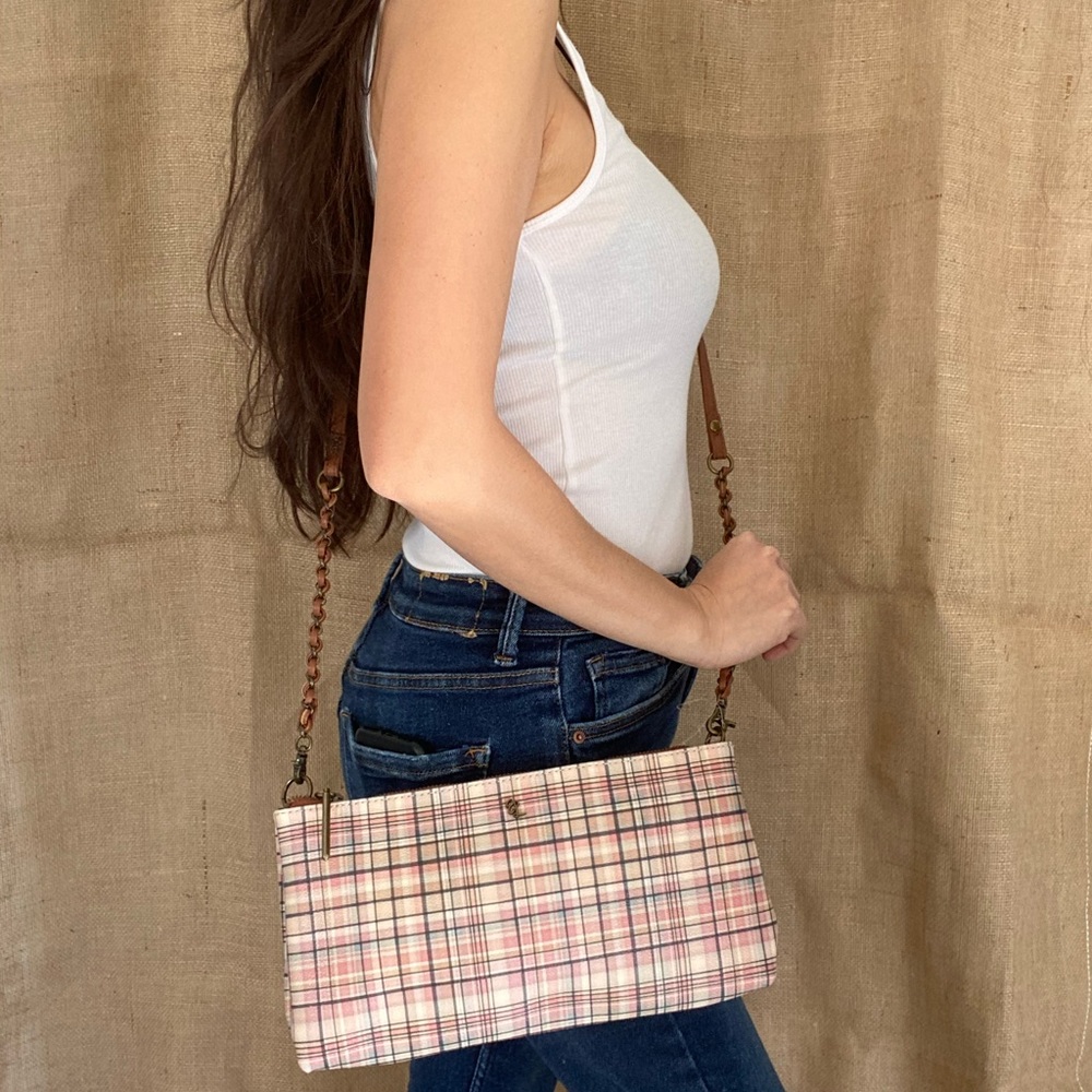 Elliot Lucca Plaid Pattern Crossbody Bag